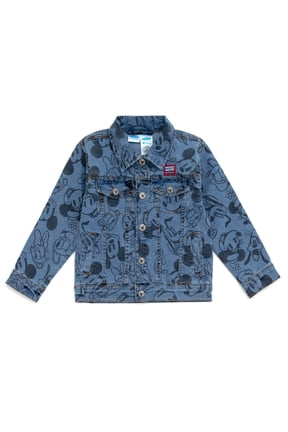Mickey Mouse Goofy Donald Duck Little Boys Denim Jacket Friends / Blue 7-8