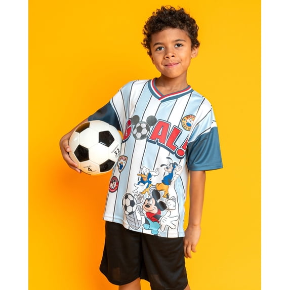 Disney Mickey Mouse Little Boys' Athletic T-Shirt Navy Mickey Friends