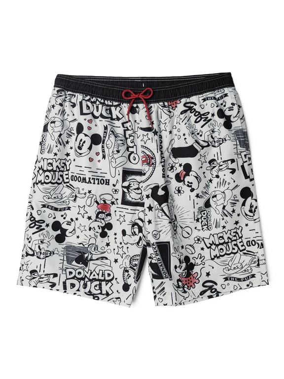 Mickey Mouse Goofy Donald Duck Swim Trunks UPF 50+ Little Kid to Adult