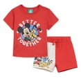 thumbnail image 1 of Disney Mickey Mouse Goofy Donald Duck T-Shirt and French Terry Shorts Outfit Set Newborn to Infant, 1 of 5