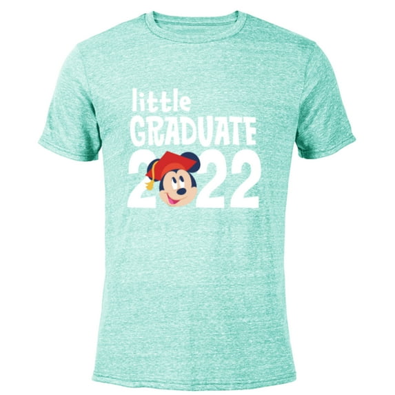 Disney Mickey Mouse Grad Little Graduate 2022 - Short Sleeve Blended T-Shirt for Adults - Customized-Ocean Blue