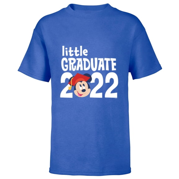 Disney Mickey Mouse Grad Little Graduate 2022 - Short Sleeve T-Shirt for Kids - Customized-Royal