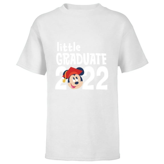Disney Mickey Mouse Grad Little Graduate 2022 - Short Sleeve T-Shirt for Kids - Customized-White