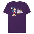 thumbnail image 1 of Disney Mickey Mouse Graduation New Grad Do the Impossible - Short Sleeve Blended T-Shirt for Adults - Customized-Purple, 1 of 5