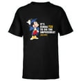 thumbnail image 1 of Disney Mickey Mouse Graduation New Grad Do the Impossible - Short Sleeve T-Shirt for Kids - Customized-Black, 1 of 5