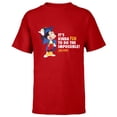 thumbnail image 1 of Disney Mickey Mouse Graduation New Grad Do the Impossible - Short Sleeve T-Shirt for Kids - Customized-Red, 1 of 5