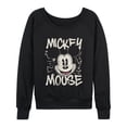 thumbnail image 1 of Disney - Mickey Mouse Graffiti Lightweight French Terry Wide Neck Long Sleeve Graphic Shirt, 1 of 4