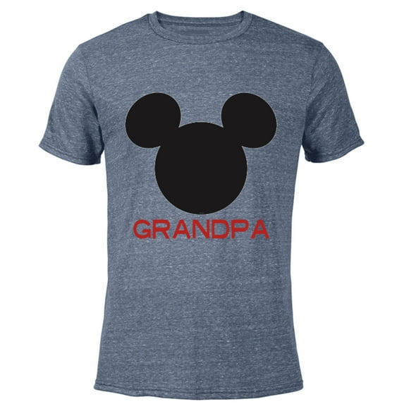 Disney Mickey Mouse Grandpa Family - Short Sleeve Blended T-Shirt for Adults – Customized-Navy Heather