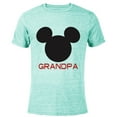 thumbnail image 1 of Disney Mickey Mouse Grandpa Family - Short Sleeve Blended T-Shirt for Adults – Customized-Ocean Blue, 1 of 5