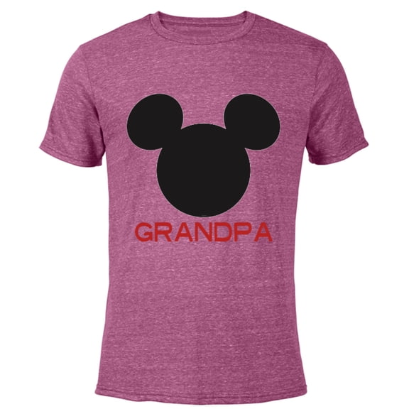 Disney Mickey Mouse Grandpa Family - Short Sleeve Blended T-Shirt for Adults – Customized-Purple