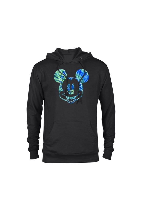 Mickey Mouse Green Tie Dye - Pullover Hoodie for Adults - Customized-Black