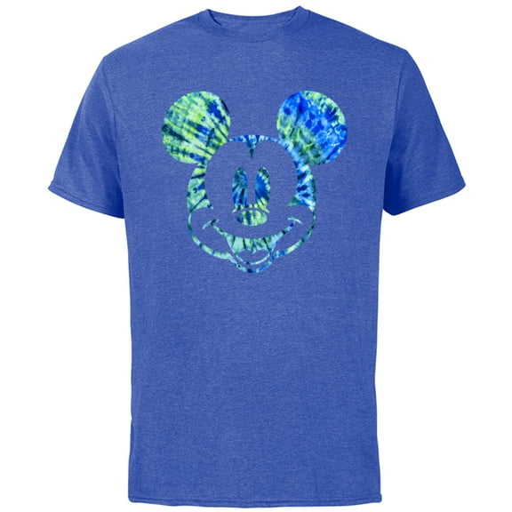 Disney Mickey Mouse Green Tie Dye - Short Sleeve Cotton T-Shirt for Adults - Customized-Royal Heather
