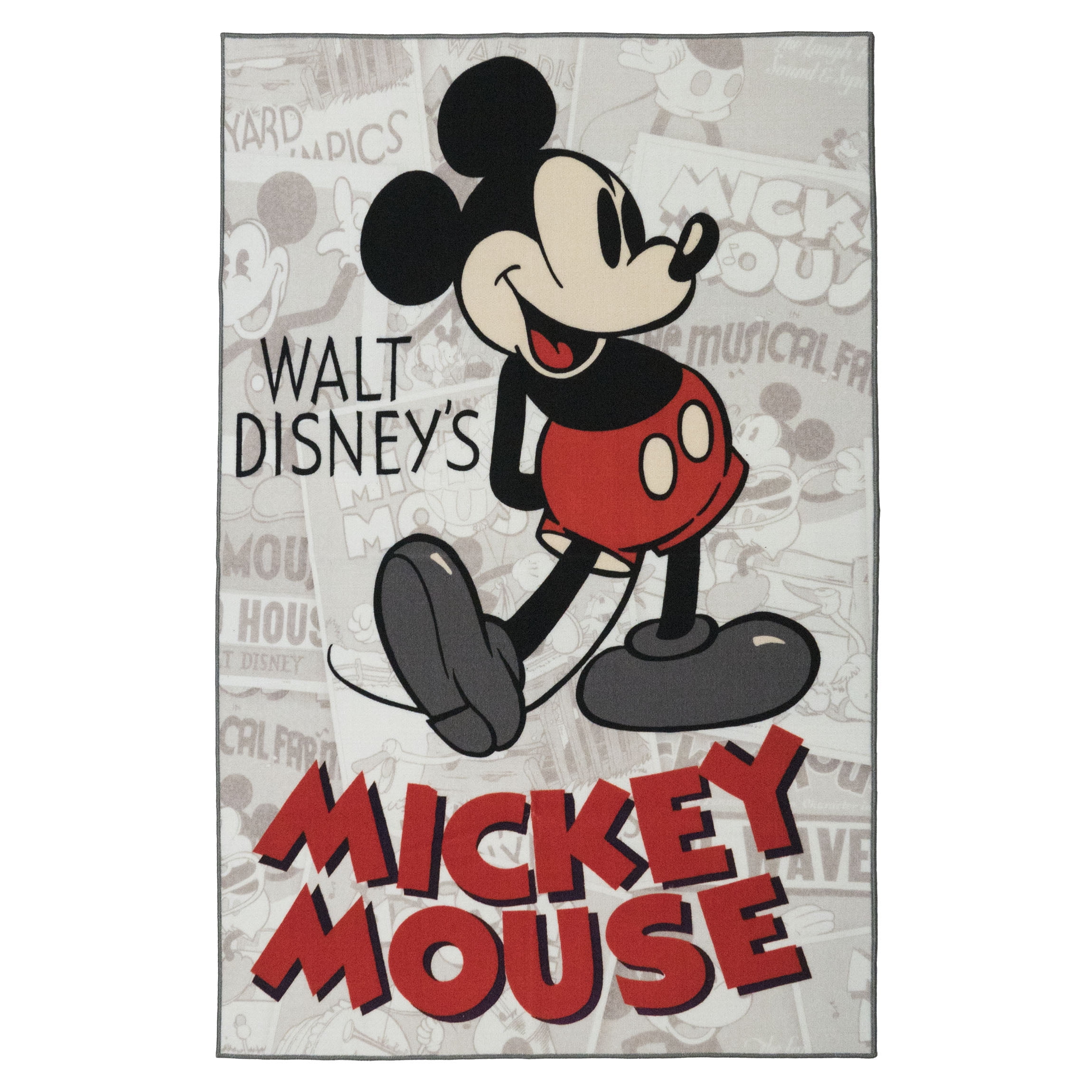 Disney Mickey Mouse HD Classic Rug, 4'6"x6'6" - Walmart.com