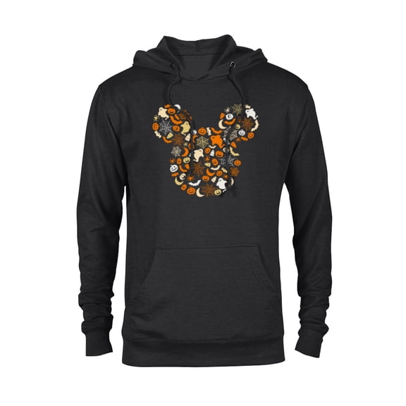 Disney Mickey Mouse Halloween Ghosts Pumpkins Spiders - Pullover Hoodie for Adults - Customized-Black