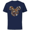 thumbnail image 1 of Disney Mickey Mouse Halloween Ghosts Pumpkins Spiders - Short Sleeve Cotton T-Shirt for Adults - Customized-Navy, 1 of 5