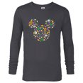 thumbnail image 1 of Disney Mickey Mouse Halloween Head Icon Pumpkins and Candy - Long Sleeve T-Shirt for Men - Customized-Charcoal Heather, 1 of 5