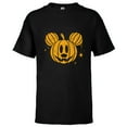 thumbnail image 1 of Disney Mickey Mouse Halloween Jack-o’-Lantern Distressed - Short Sleeve T-Shirt for Kids - Customized-Black, 1 of 5