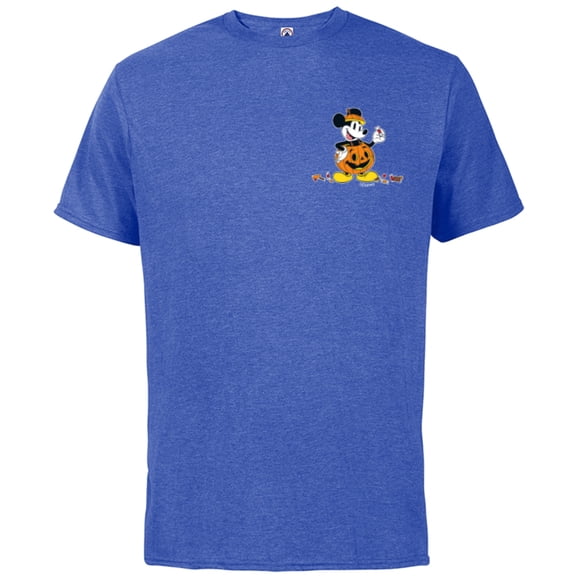 Disney Mickey Mouse Halloween Pumpkin Costume with Candy - Short Sleeve Cotton T-Shirt for Adults - Customized-Royal Heather