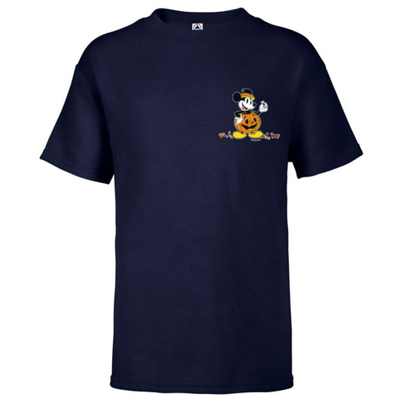Disney Mickey Mouse Halloween Pumpkin Costume with Candy - Short Sleeve T-Shirt for Kids - Customized-Athletic Navy