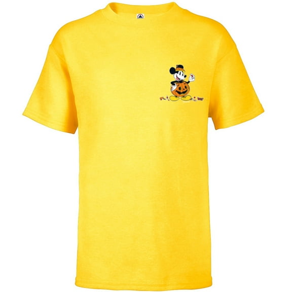 Disney Mickey Mouse Halloween Pumpkin Costume with Candy - Short Sleeve T-Shirt for Kids - Customized-Sunflower
