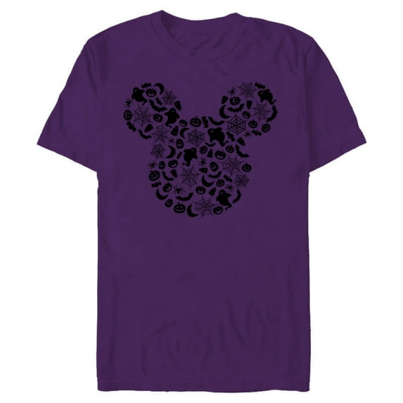 Disney Mickey Mouse Halloween Spooky Fun - Short Sleeve Blended T-Shirt for Adults - Customized-Purple