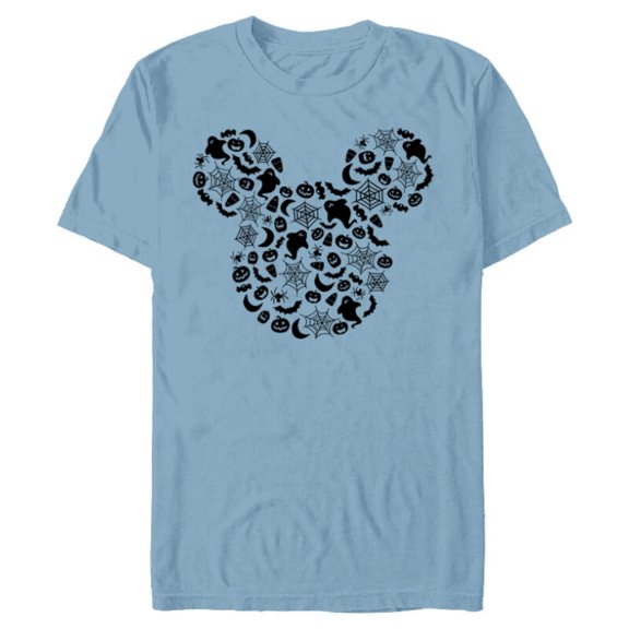 Disney Mickey Mouse Halloween Spooky Fun - Short Sleeve Blended T-Shirt for Adults - Customized-Ocean Blue