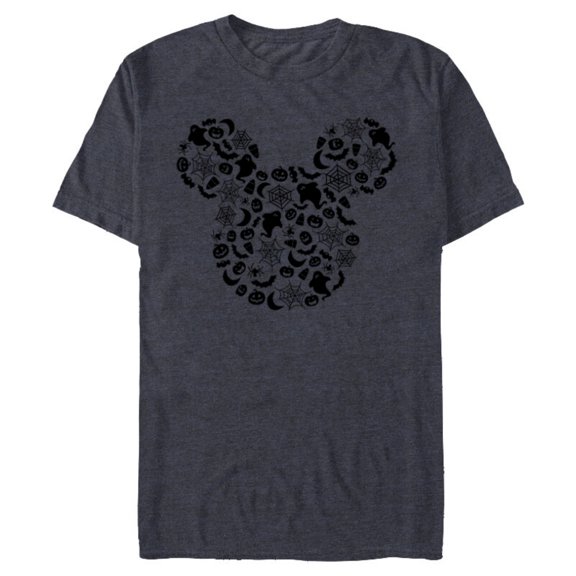 Disney Mickey Mouse Halloween Spooky Fun - Short Sleeve Blended T-Shirt for Adults - Customized-Navy Heather