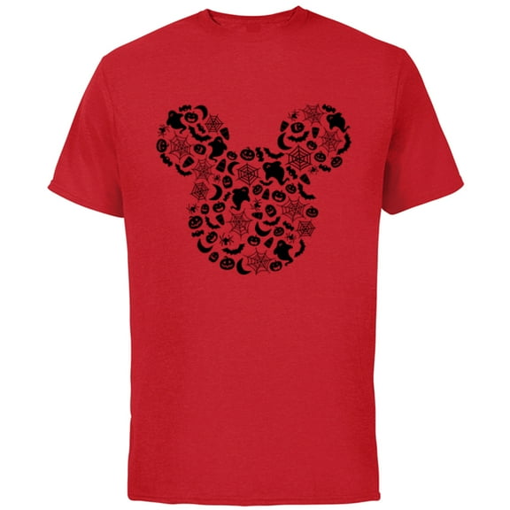 Disney Mickey Mouse Halloween Spooky Fun - Short Sleeve Cotton T-Shirt for Adults - Customized-Red