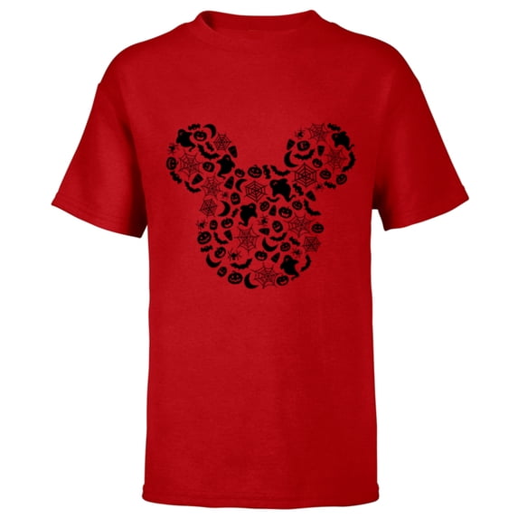 Disney Mickey Mouse Halloween Spooky Fun - Short Sleeve T-Shirt for Kids - Customized-Red