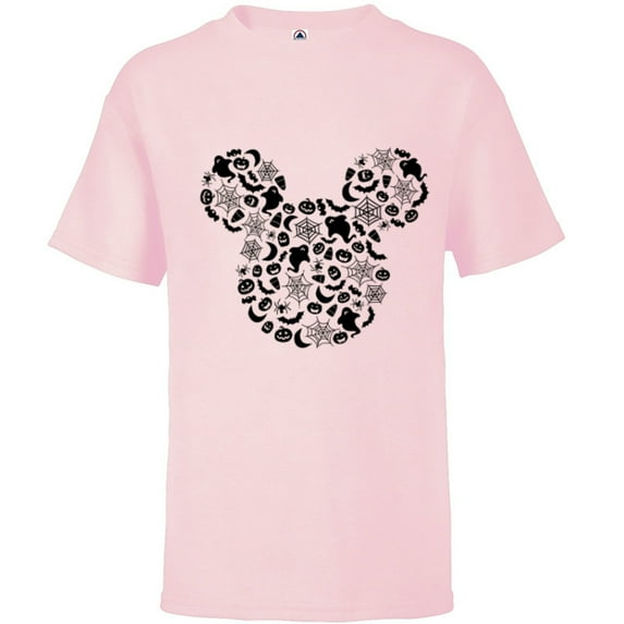 Disney Mickey Mouse Halloween Spooky Fun - Short Sleeve T-Shirt for Kids - Customized-Soft Pink