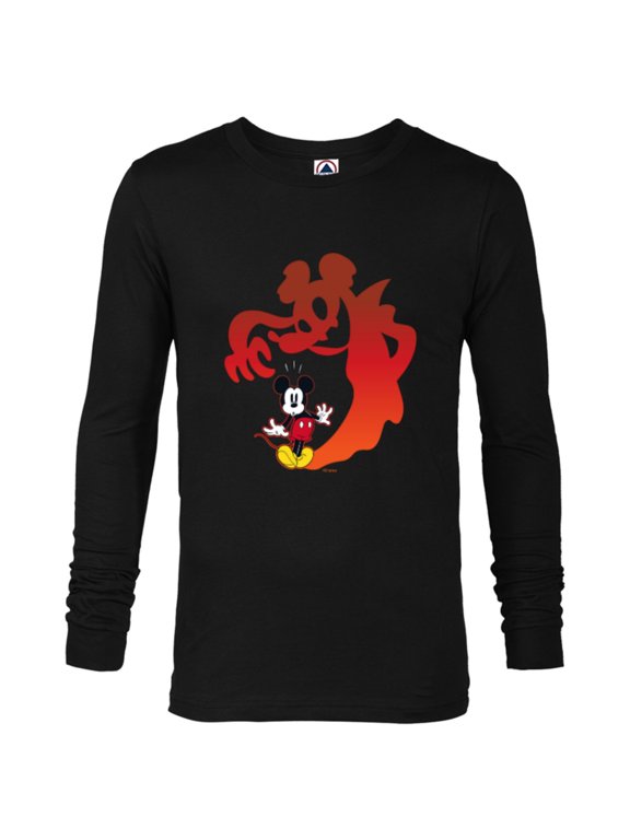Mickey Mouse Halloween Spooky Scary Shadows Vampire - Long Sleeve T-Shirt for Men - Customized-Black