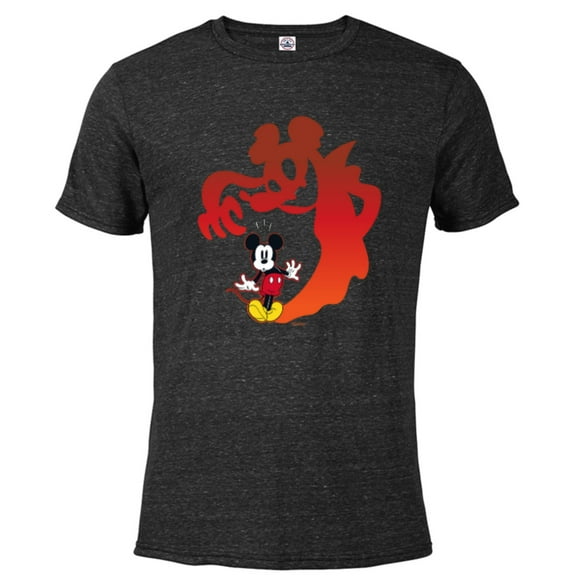 Disney Mickey Mouse Halloween Spooky Scary Shadows Vampire - Short Sleeve Blended T-Shirt for Adults - Customized-Black Snow Heather