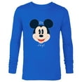 thumbnail image 1 of Disney Mickey Mouse Happy Face Christmas Holiday Oh Joy! - Long Sleeve T-Shirt for Men - Customized-Navy, 1 of 5