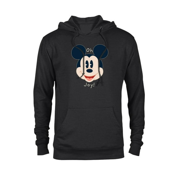 Disney Mickey Mouse Happy Face Christmas Holiday Oh Joy! - Pullover Hoodie for Adults - Customized-Black