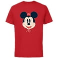 thumbnail image 1 of Disney Mickey Mouse Happy Face Christmas Holiday Oh Joy! - Short Sleeve Cotton T-Shirt for Adults - Customized-Red, 1 of 5