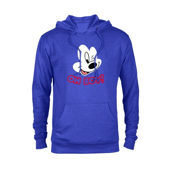Disney Mickey Mouse Happy Face Winking Oh Boy - Pullover Hoodie for Adults - Customized-Navy