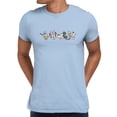 thumbnail image 1 of Disney Mickey Mouse Happy Faces Lineup Men's T Shirt (Light Blue, S-XXXL), 1 of 4