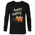 thumbnail image 1 of Disney Mickey Mouse Happy Holiday Christmas Sleigh Delivery - Long Sleeve T-Shirt for Men - Customized-Black, 1 of 5