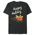 thumbnail image 1 of Disney Mickey Mouse Happy Holiday Christmas Sleigh Delivery - Short Sleeve Blended T-Shirt for Adults - Customized-Dark Heather, 1 of 5