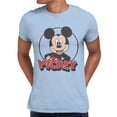 thumbnail image 1 of Disney Mickey Mouse Happy Mickey Face In Circle Men's T Shirt (Light Blue, S-XXXL), 1 of 4