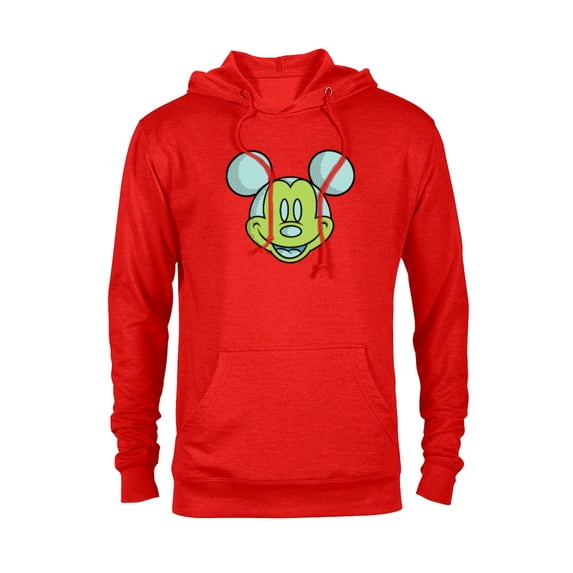 Disney Mickey Mouse Happy Smiling Face Retro Pop Art - Pullover Hoodie for Adults - Customized-Red