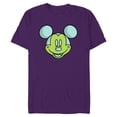 thumbnail image 1 of Disney Mickey Mouse Happy Smiling Face Retro Pop Art - Short Sleeve Blended T-Shirt for Adults - Customized-Purple, 1 of 5