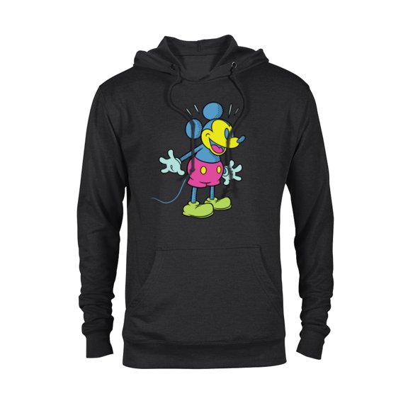 Disney Mickey Mouse Happy Surprise Retro Pop Art - Pullover Hoodie for Adults - Customized-Black