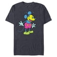 thumbnail image 1 of Disney Mickey Mouse Happy Surprise Retro Pop Art - Short Sleeve Blended T-Shirt for Adults - Customized-Navy Heather, 1 of 5