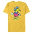 thumbnail image 1 of Disney Mickey Mouse Happy Surprise Retro Pop Art - Short Sleeve Blended T-Shirt for Adults - Customized-Yellow, 1 of 5