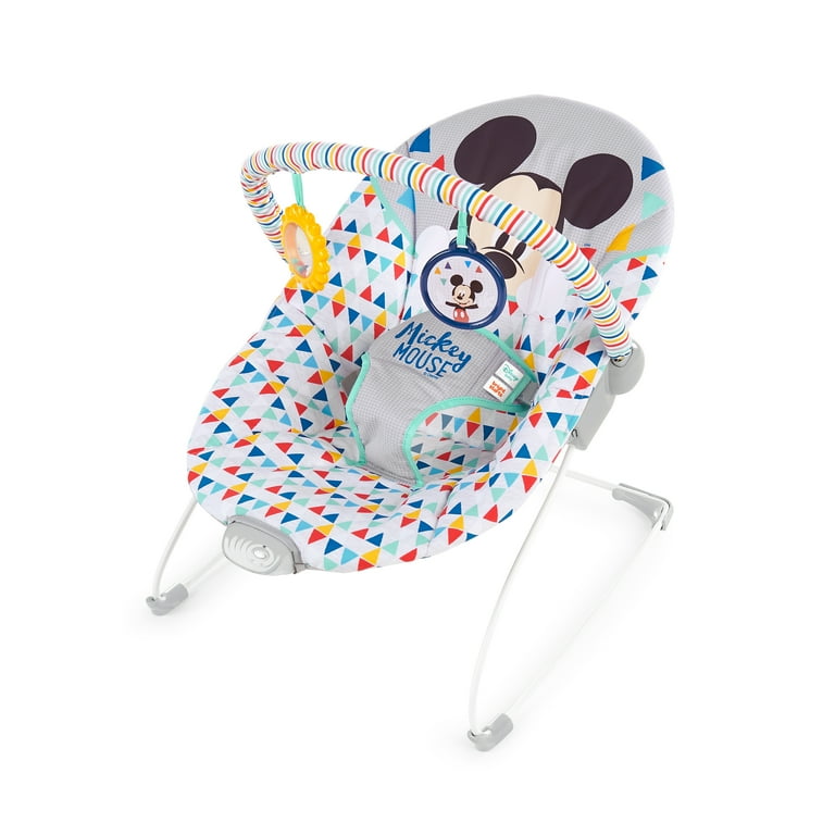 Disney Baby Mickey Mouse Happy Triangles Cradling Bouncer Walmart
