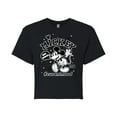 thumbnail image 1 of Disney - Mickey Mouse - Hashtag Current Mood - Juniors Cropped Cotton Blend T-Shirt, 1 of 5