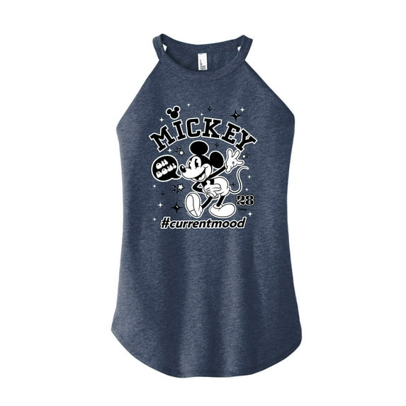 Disney - Mickey Mouse - Hashtag Current Mood - Juniors High Neck Tank Top