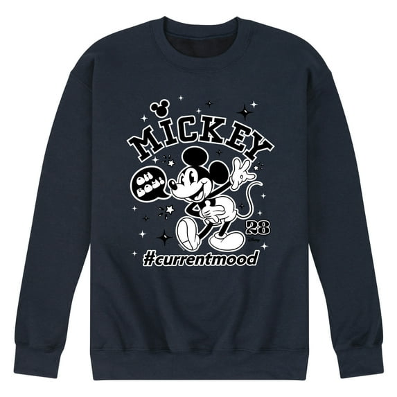 Disney - Mickey Mouse - Hashtag Current Mood - Men's Crew Neck Fleece Pullover