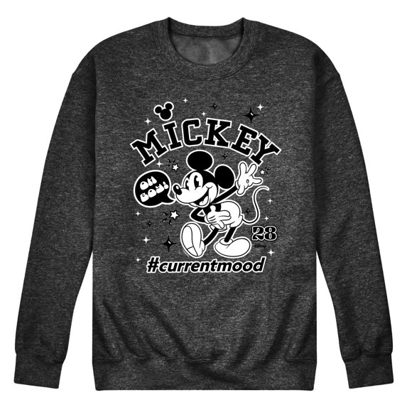 Disney - Mickey Mouse - Hashtag Current Mood - Men's Crew Neck Fleece Pullover